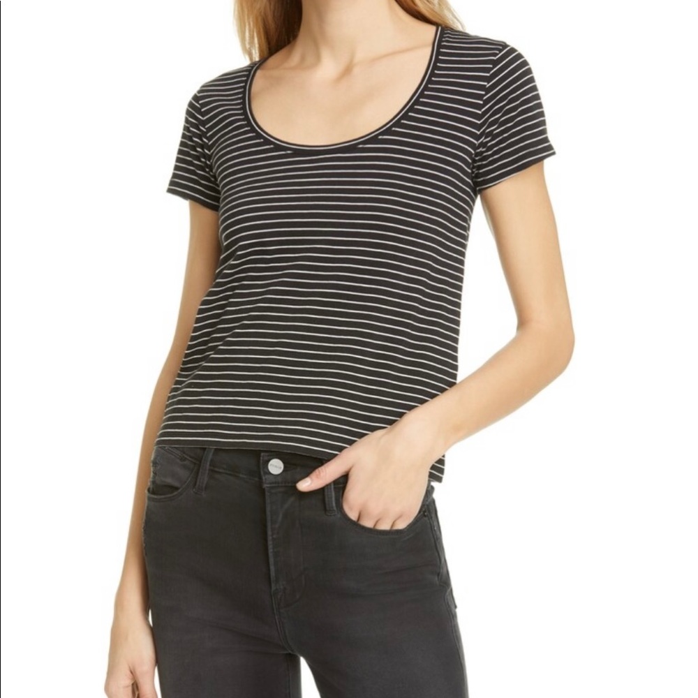 Frame le high rise scoop tee size XS